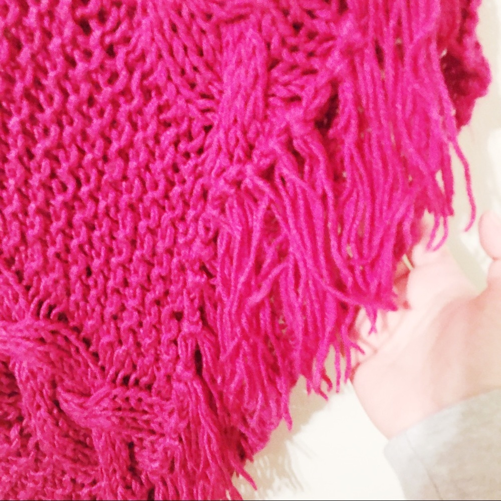 Thalia Sodi Raspberry Poncho - S - Picture 3 of 6